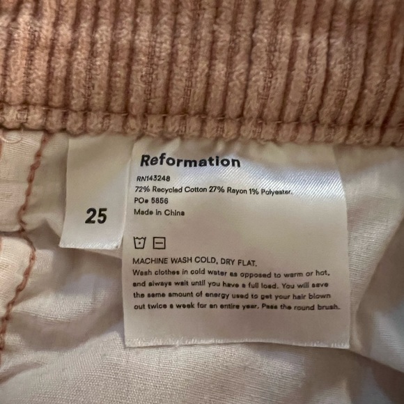 Reformation Pink Corduroy Jeans - Picture 4 of 4
